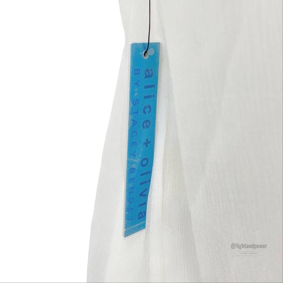 Alice & Olivia Stacey Bendet Lace & Silk Top NWT - Picture 10 of 12